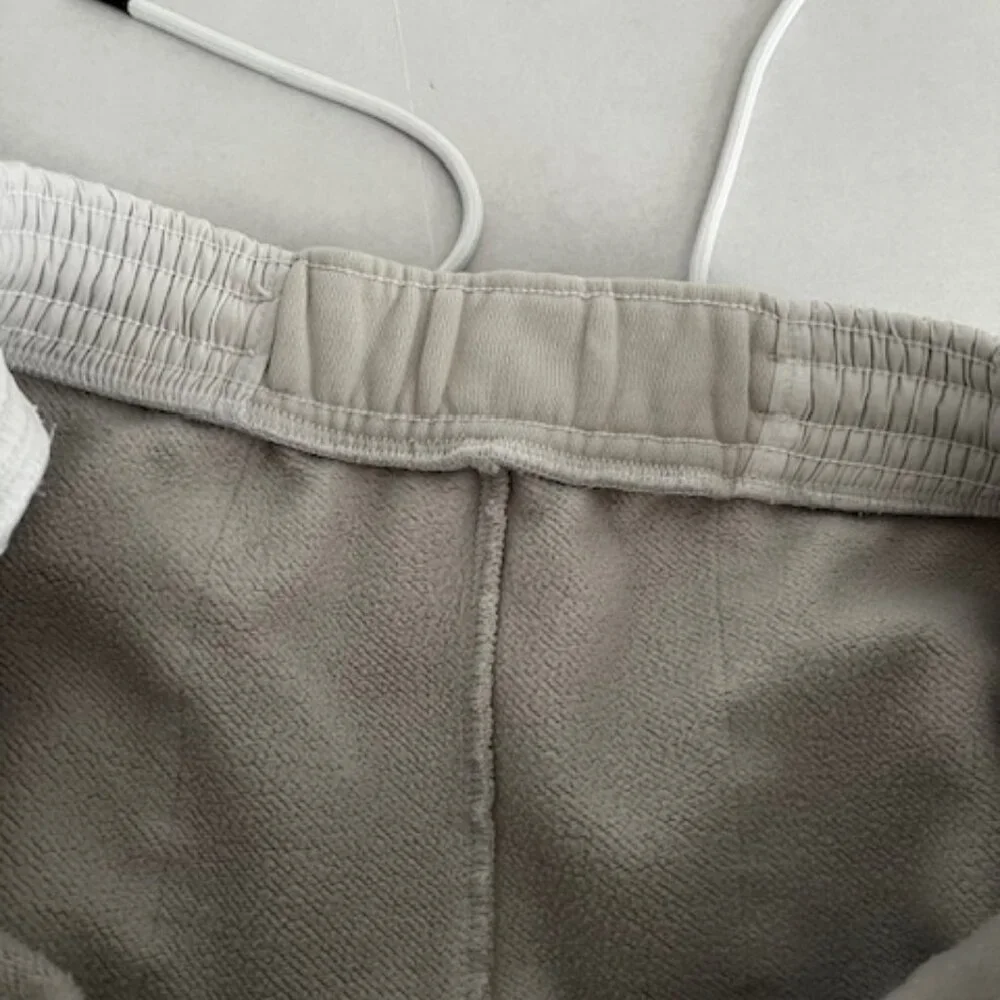 Jordan Light Gray and White Jogger Sweatpants